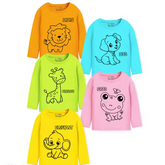 Trampoline Boys Graphic Print Full Sleeve T-Shirts Pack of 5