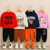 New trendy cute Printed Cotton Kids Sweatshirts and trousers or Hoodies and full pants sets kids clothing sets combo of 4 dress pack winter wear boys and girls