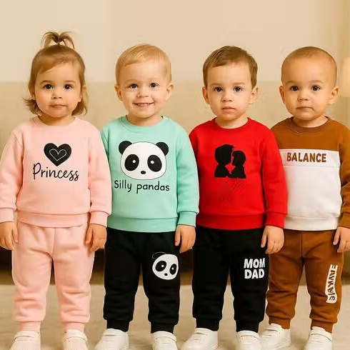 4 PC COMBO SET- SILY PANDA & RED FAMILY & BALENCE & PRINSES FULL PEACH