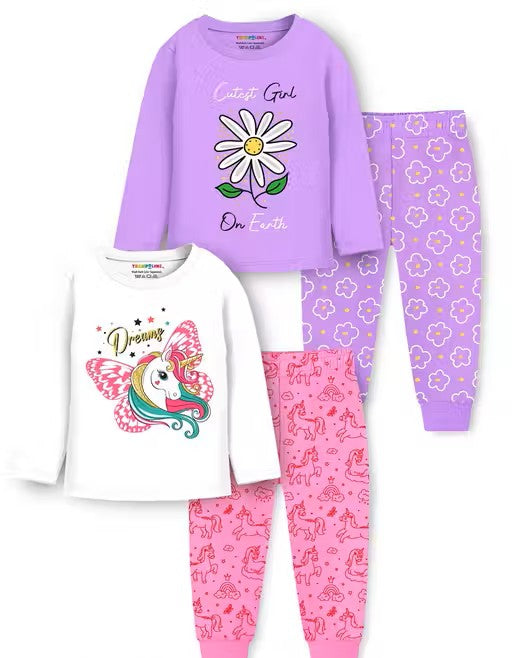 Trampoline Girls Pack of 2 Printed Night suits