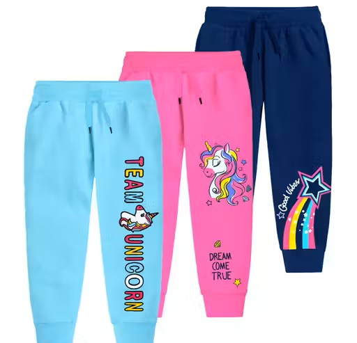 Trampoline Kid's Printed Multicolor Trackpants & Joggers (Pack of 3)
